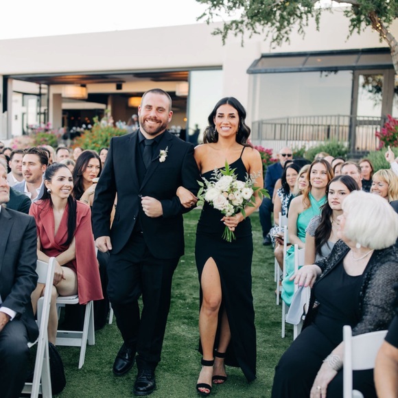 Lulu’s- Keeper of My Heart One-Shoulder Maxi Dress-Size XXS - Picture 3 of 4